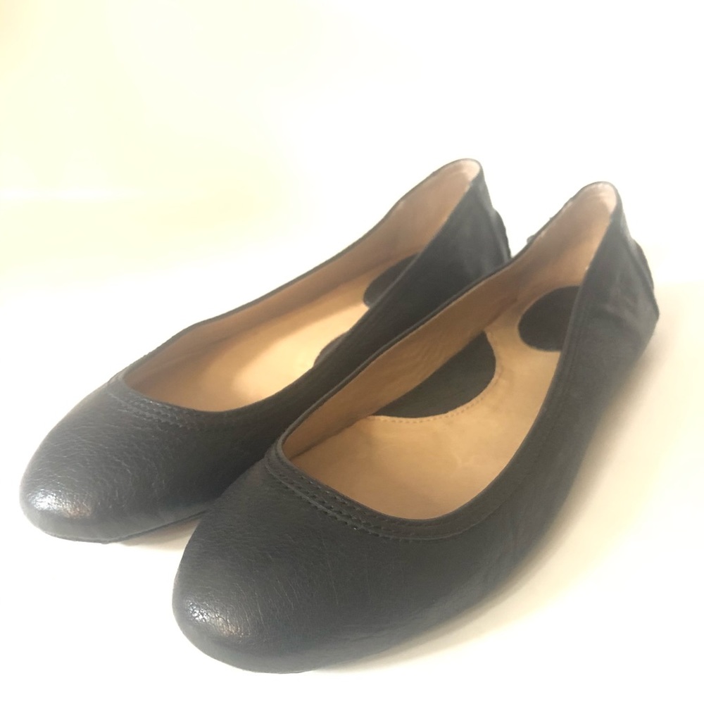 Frye black leather Cassie Ballet shoes Size 11 M